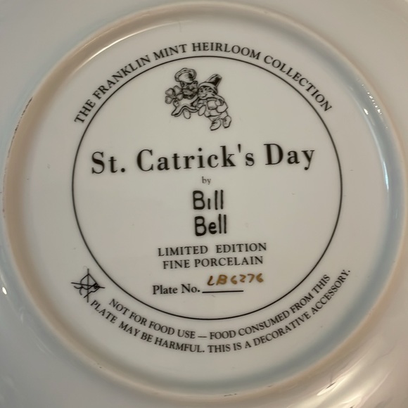 Franklin Mint Collection “St. Catrick’s Day” by Bill Bell Limited Edition Plate - Picture 5 of 7